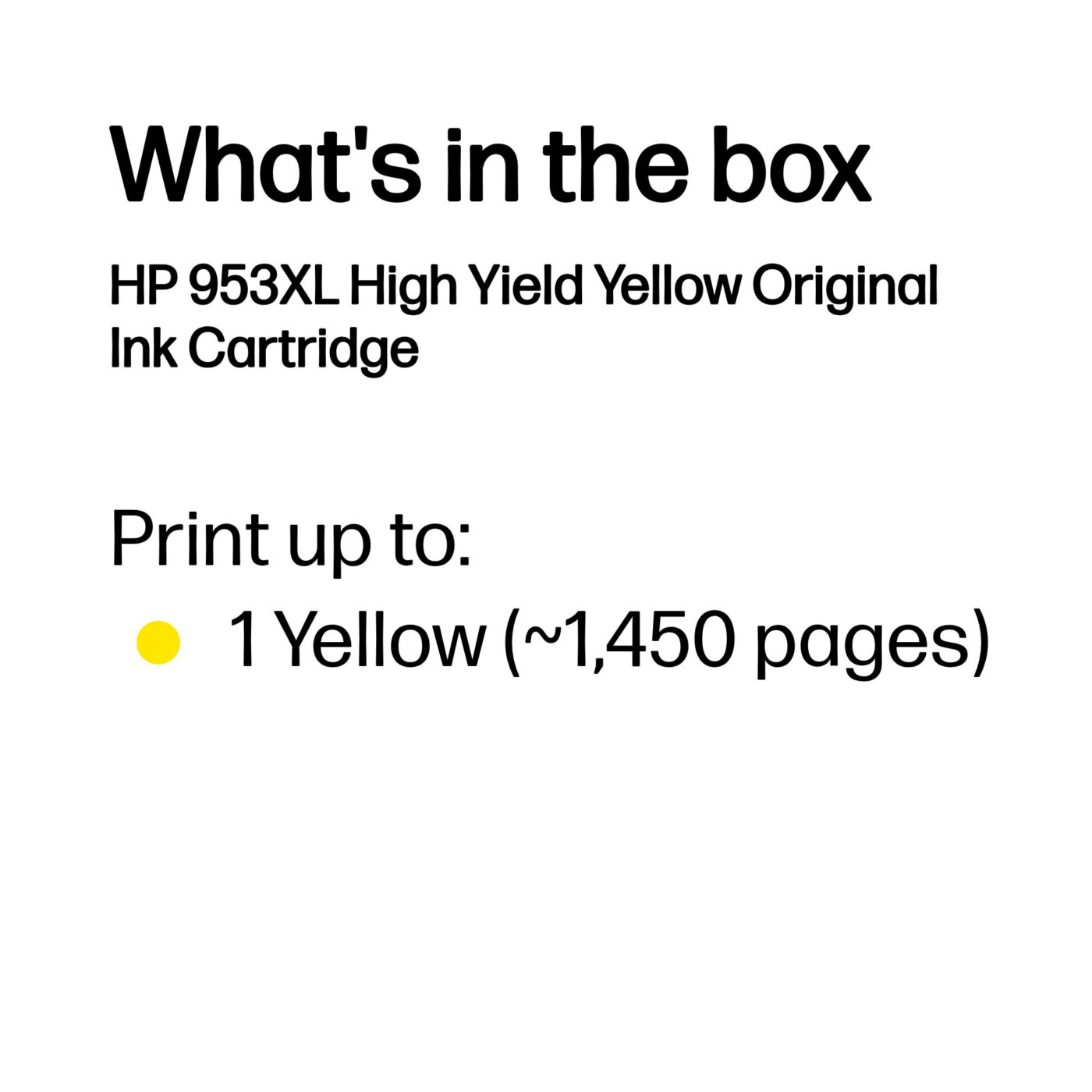 HP 953XL - Yellow Inkjet Cartridge High Capacity